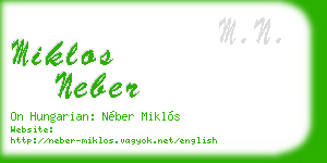 miklos neber business card